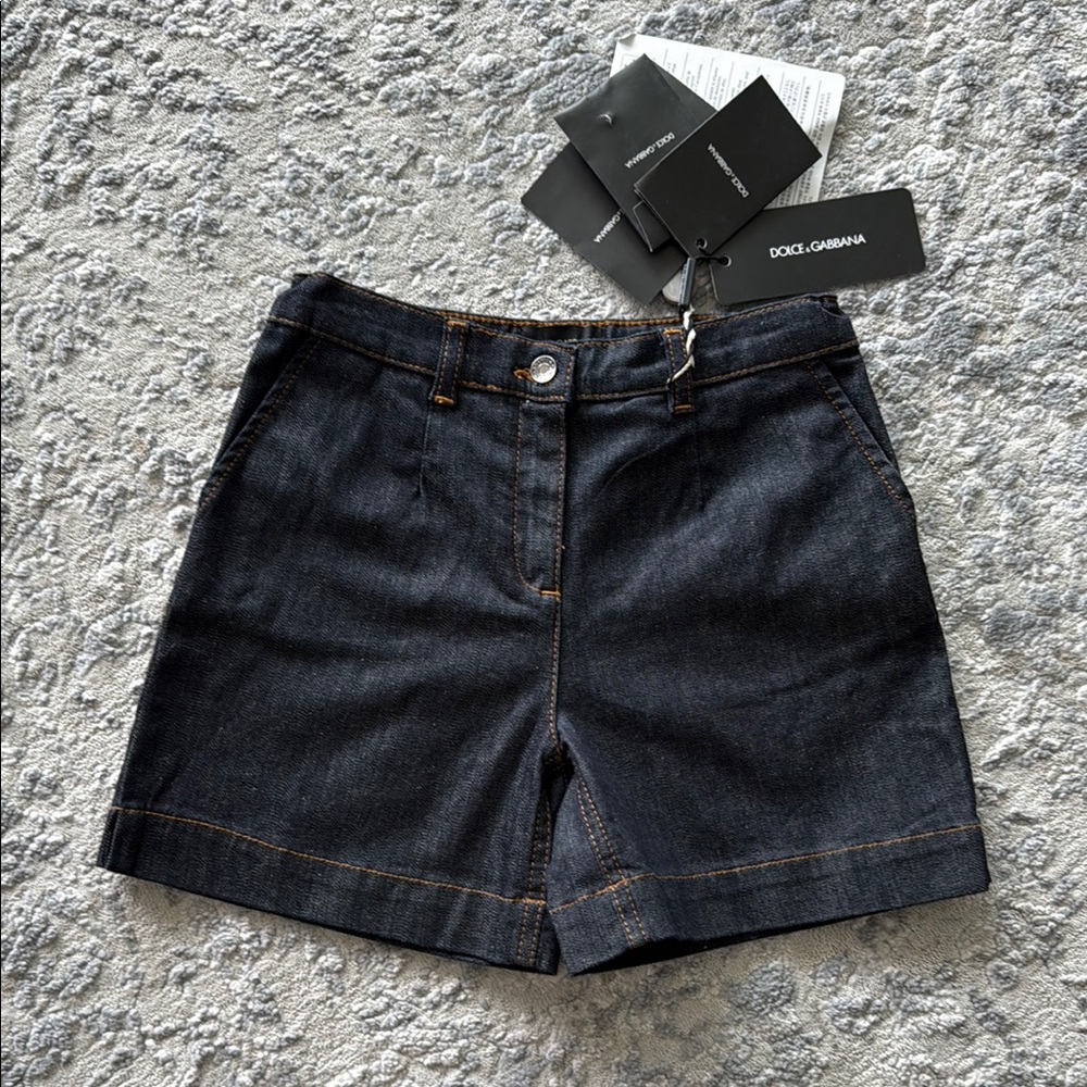 New Dolce & Gabbana Black Tailored Shorts 5T denim